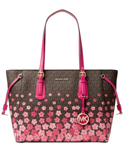 michael kors flower black bag|Michael Kors fruit bag.